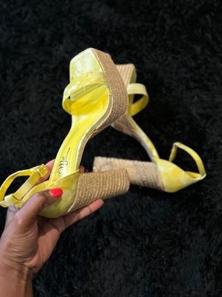 Sunbeam Strut Espadrille Platform – Yellow