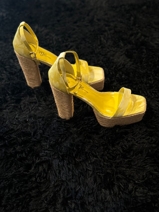 Sunbeam Strut Espadrille Platform – Yellow